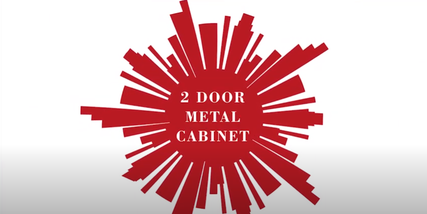 HOG DIY assembling 2 door metal file cabinet