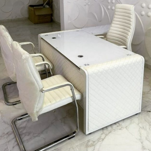 1.6 Meter Glass Office Table Only @HOG - Home Office Garden Online Marketplace