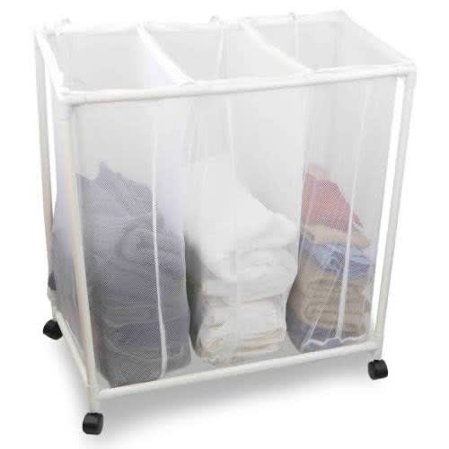 Triple Laundry Sorter - 3 Compartments Home Office Garden | HOG-Home Office Garden | HOG-Home Office Garden 