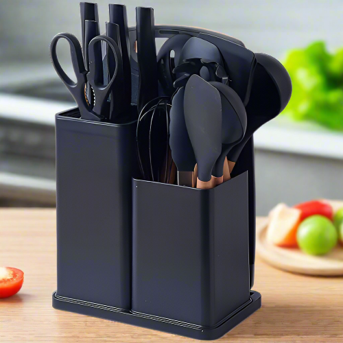 19-in-1 Kitchen Utensils and Knife Set with Block. Home Office Garden | HOG-HomeOfficeGarden | online marketplace