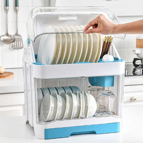 2-Layer Kitchen Dish Rack with Lid. Home Office Garden | HOG-HomeOfficeGarden | online marketplace