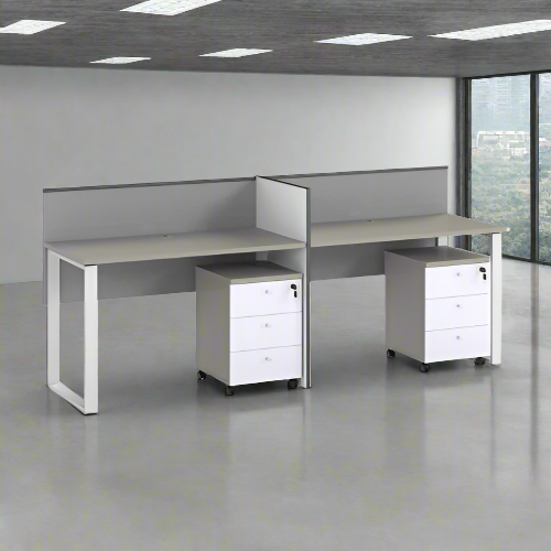 2-Person Linear Office Workstation with Central Divider. Home Office Garden | HOG-HomeOfficeGarden | online marketplace