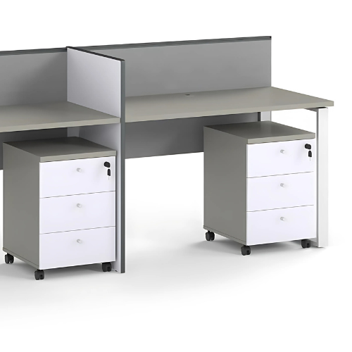 2-Person Linear Office Workstation with Central Divider. @HOG - Home Office Garden Online Marketplace