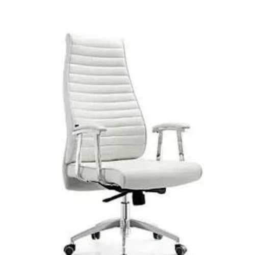 1.2 Metre Office Table And White Swivel Chair With 2 Visitor Chairs