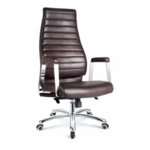 1.2 Metre Office Table And Brown Swivel Chair With 1 Visitor Chairs