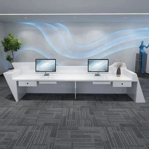 2 Person Classic Reception Desk 2.8 Meter. @HOG - Home Office Garden Online Marketplace