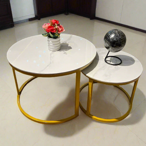 2 Set Center Table with Real Marble Tops. Home Office Garden | HOG-HomeOfficeGarden | online marketplace