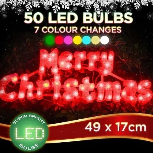 Led Awọ Change Christmas Sign
