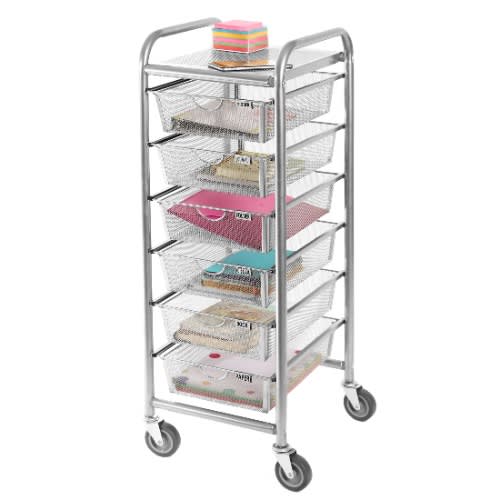 Seville 10 Drawer Cart & Ibi ipamọ