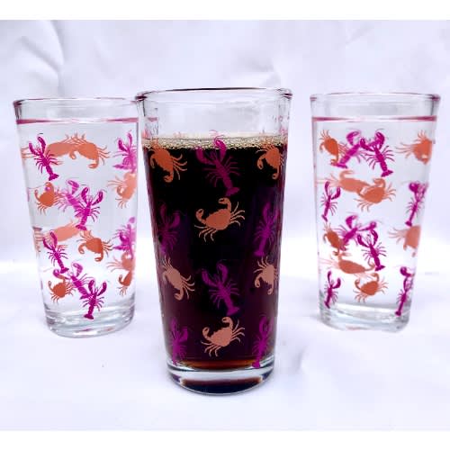 Tesco Lobster And Crab Highball Glasses - Set Of 6 -H14.4cm x D8.4cm. Home Office Garden | HOG-HomeOfficeGarden | online marketplace