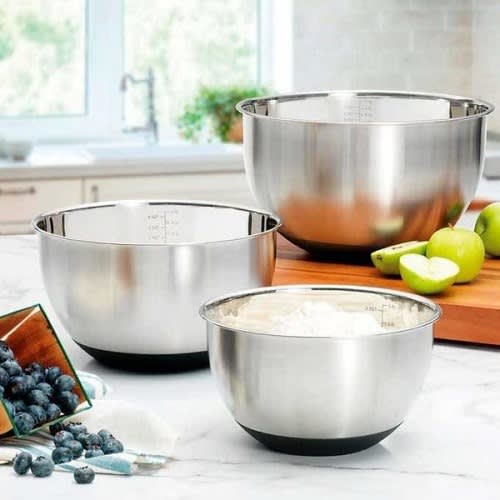 Miu Stainless Steel Mixing Bowls - Set Of 3. Home Office Garden | HOG-HomeOfficeGarden | online marketplace