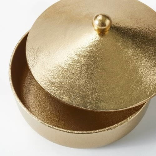 Threshold Short Brass Canister Designed With Studio Mcgee. Home Office Garden | HOG-HomeOfficeGarden | online marketplace