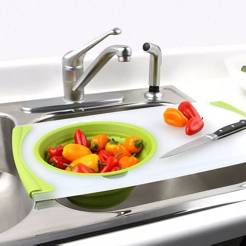 Dexas Collapsible Over-the-sink Strainer Board With Chop & Scoop And Scraper - 3 Piece. Home Office Garden | HOG-HomeOfficeGarden | online marketplace