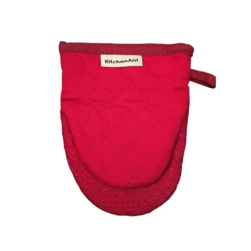 Kitchenaid Asteroid Mini Oven Mitt Set - Fire Red - 5.5"x8" - Set Of 2