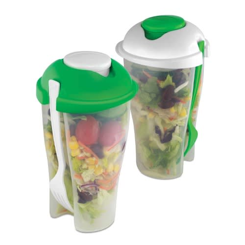 Fine Life - Salad To Go Dressing Container And Fork - 2 Sets