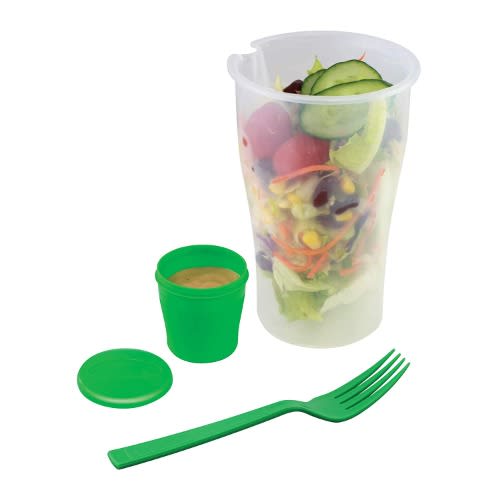 Fine Life - Salad To Go Dressing Container And Fork - 2 Sets