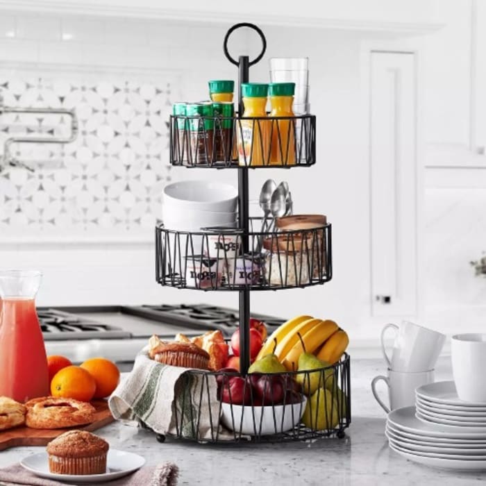 Member's Mark Wrought Iron Round Basket - 3 Tier