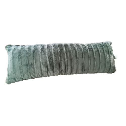 Soft Faux Fur Body Pillow - Grey - 54" X 20''