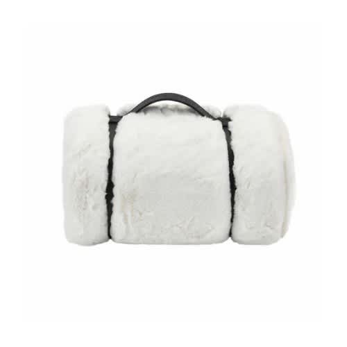 Mon Chateau Luxe Faux Fur Ivory Ultra Soft Throw Blanket- 50 X 70”