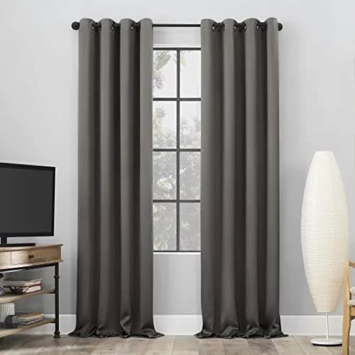 Sun Zero Lichtenberg Blackout Thermal Grommet Curtain 2 Panel (grey, 104 In X 96 In). Home Office Garden | HOG-HomeOfficeGarden | online marketplace