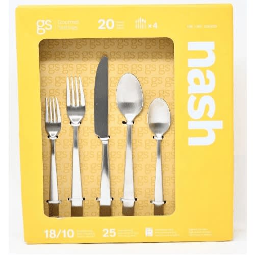 Gourmet Settings Nash Flatware Set - 20-Piece. Home Office Garden | HOG-HomeOfficeGarden | online marketplace