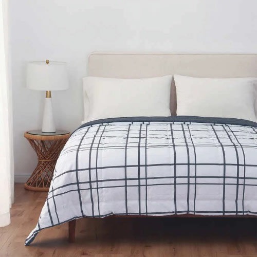 Berkshire Life Down Alternative Reversible Blanket 98 X 96in - (Queen) Light Gray. Home Office Garden | HOG-HomeOfficeGarden | online marketplace