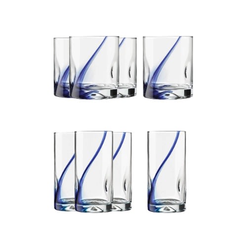 Libbey 8-pc Blue Ribbon Tumbler And Rocks Glass Set. Home Office Garden | HOG-HomeOfficeGarden | online marketplace