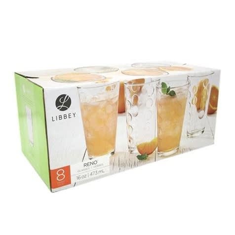 Libbey Reno Patterned Tumbler Glasses - 16-ounce - 8Set. Home Office Garden | HOG-HomeOfficeGarden | online marketplace