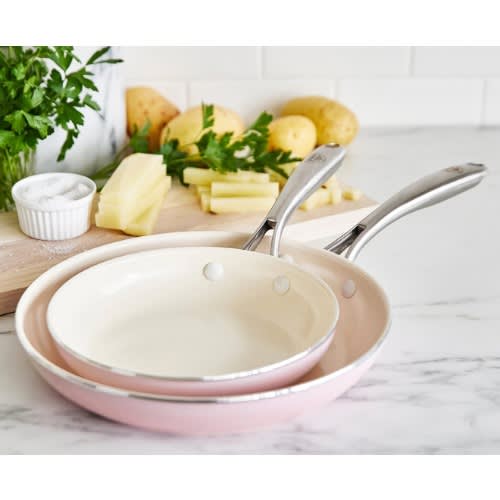 Greenlife 2-piece Artisan Non-stick Frypan & Skillet Set - Pink. Home Office Garden | HOG-HomeOfficeGarden | online marketplace