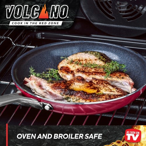 Red Volcano Ceramic Nonstick Cookware Set - 12 Piece. Home Office Garden | HOG-HomeOfficeGarden | online marketplace