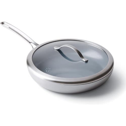 Ceramic Nonstick Frying Pan Skillet With Lid - 10" & 12''. Home Office Garden | HOG-HomeOfficeGarden | online marketplace