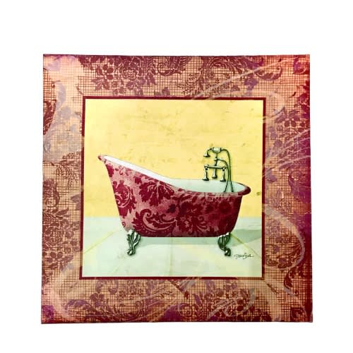 Courtyard 3pc Bath Canvas Painting Wall Art - 16''X 16''. Home Office Garden | HOG-HomeOfficeGarden | online marketplace