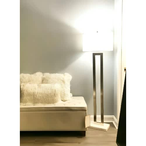 Weston Window Pane Floor Lamp - Brass