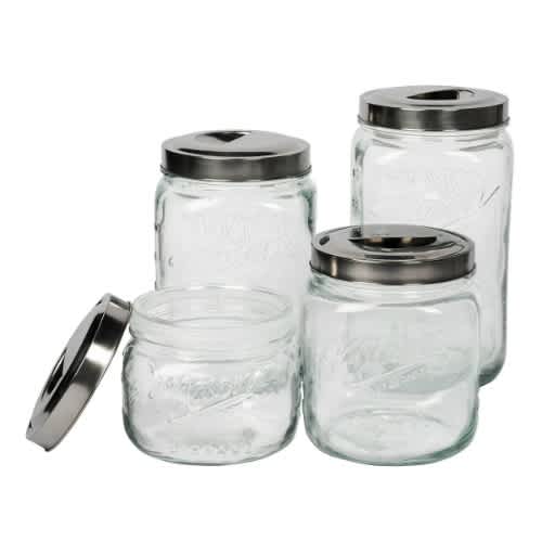 Mason Craft & More Glass Canister Set - 4-piece