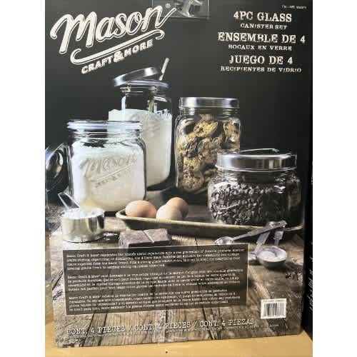 Mason Craft & More Glass Canister Set - 4-piece