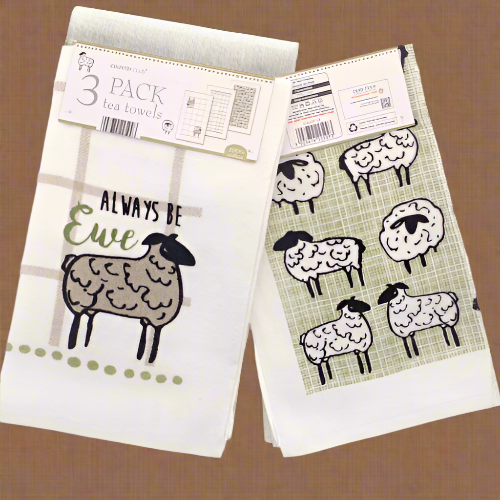 3 Pack Velour Tea Towels – Always be Ewe @HOG - Home Office Garden Online Marketplace