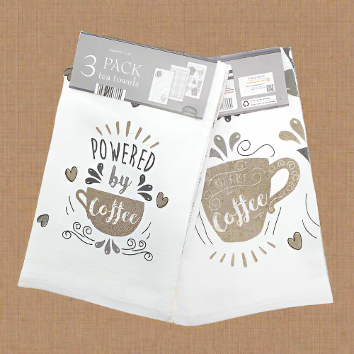 3 Pack Velour Tea Towels – Coffee @HOG - Home Office Garden Online Marketplace