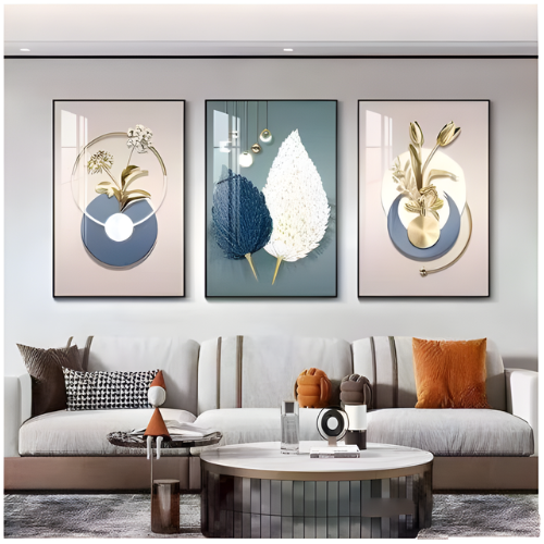 3pcs Crystal Acrylic Wall Frame Set 40 x 60 cm @HOG - Home, Office, Garden, Online Marketplace