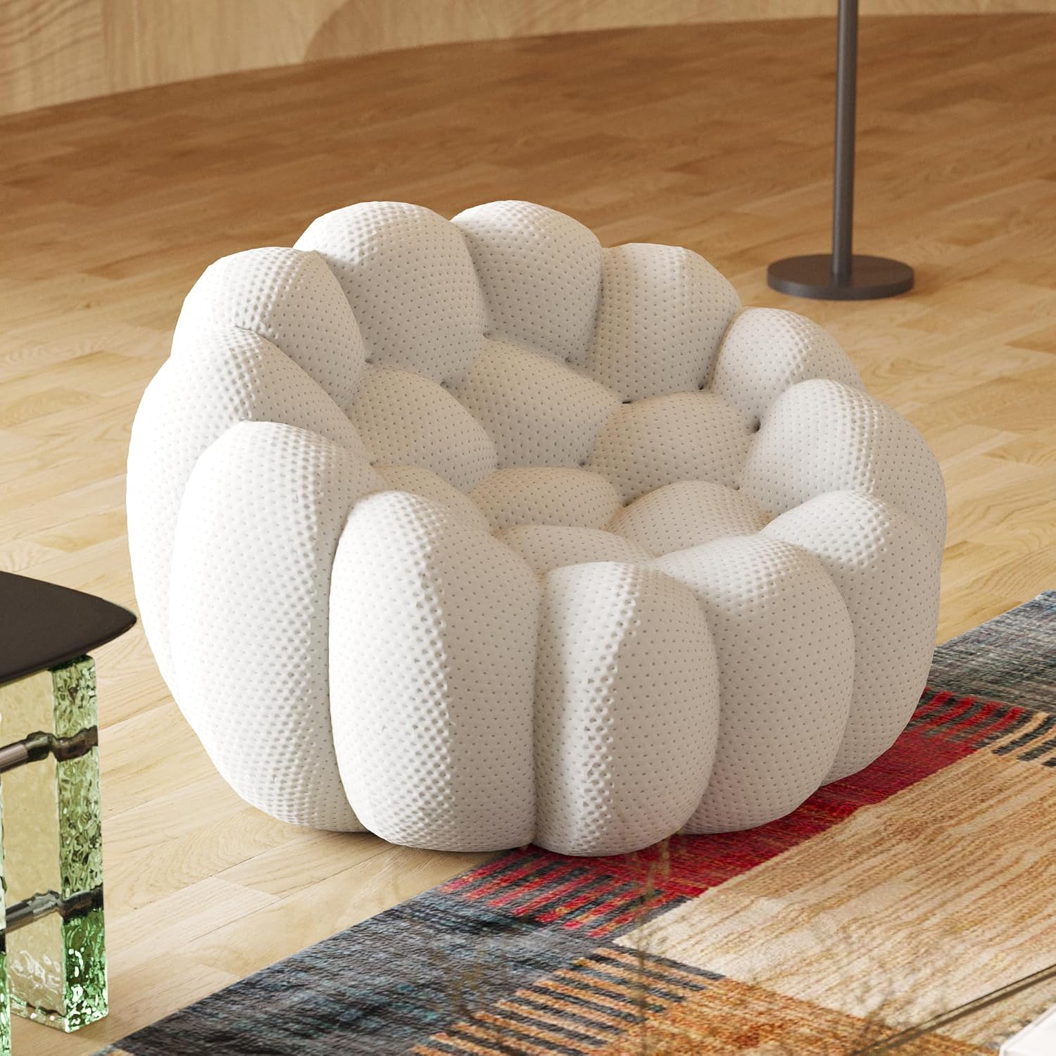 49.21'' Modern Oversized Bubble Floor Sofa – Light Grey @HOG - Home, Office, Garden, Online Marketplace