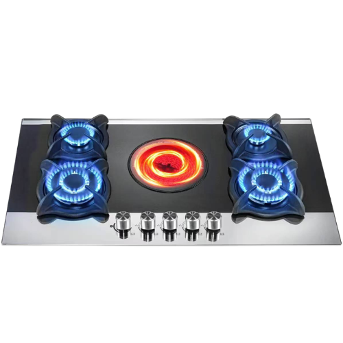 4 Burner Gas + 1 Electric Kitchen Cooker Stove with High Flame @HOG - Home, Office, Garden, Online Marketplace