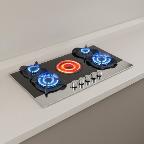 4 Burner Gas + 1 Electric Kitchen Cooker Stove with High Flame @HOG - Home, Office, Garden, Online Marketplace