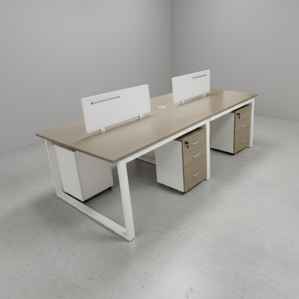 4 Man Workstation Unit with Metal Legs @HOG - Home, Office, Garden, Online Marketplace