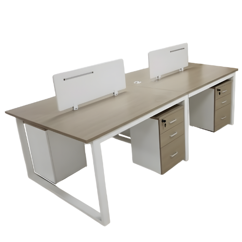 4 Man Workstation Unit with Metal Legs @HOG - Home, Office, Garden, Online Marketplace
