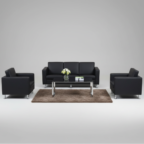 5-Seater Faux Leather Office Reception Sofa Set @HOG - Home Office Garden Online Marketplace