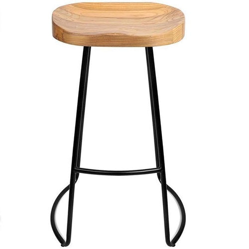 Retro Barstools Wood Seat Metal Legs @HOG marketplace