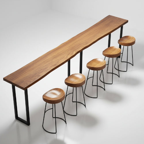 5 Retro Barstools Wood Seat Metal Legs & 1 Table. @HOG - Home Office Garden Online Marketplace