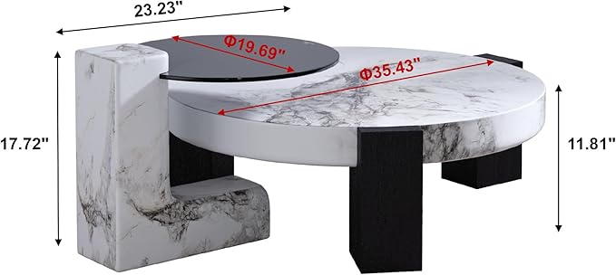 Round Coffee Table, Nesting Coffee Table Set of 2