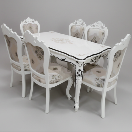 6 Seater Dining Set - White @HOG - Home Office Garden Online Marketplace
