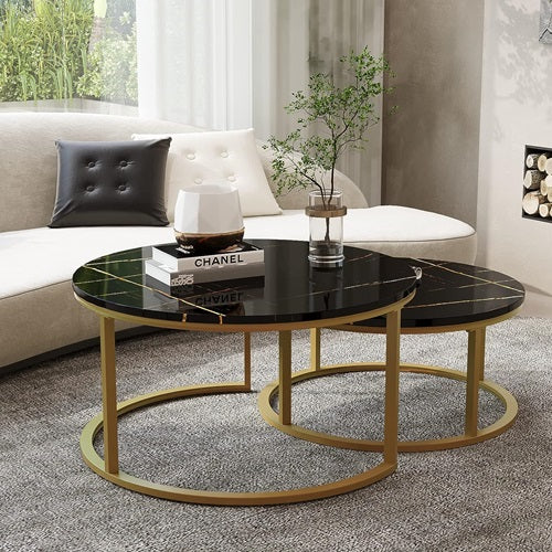 2 Pcs Stacking Wood Coffee Table