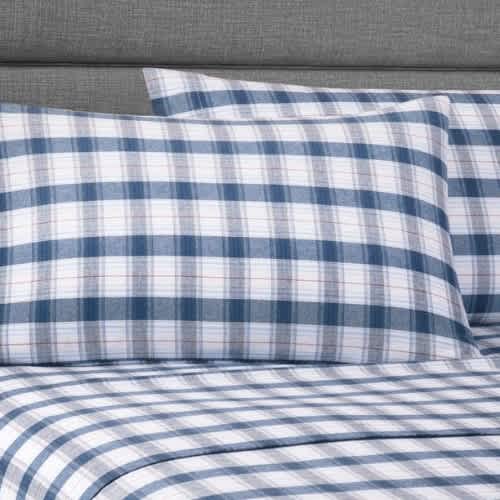 A&S Portuguese Flannel 4-piece Bed Sheet Set – Queen Size - Blue. Home Office Garden | HOG-HomeOfficeGarden | online marketplace